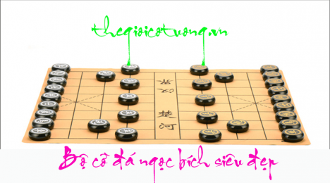 Bộ cờ tướng đá ngọc bích cao cấp quân 4,8 cm